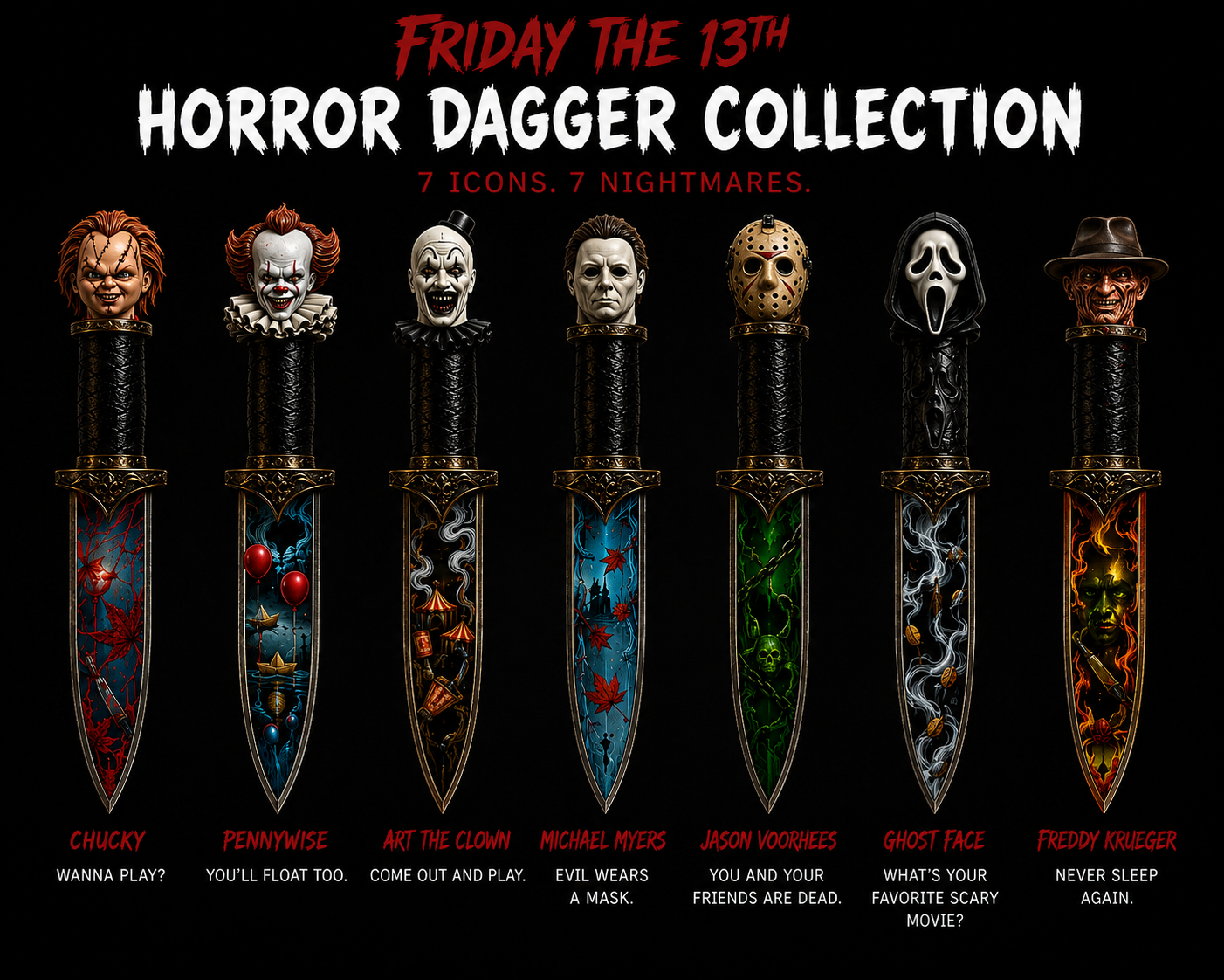 HorrorRelics - The Complete Horror Collector's Dagger Set